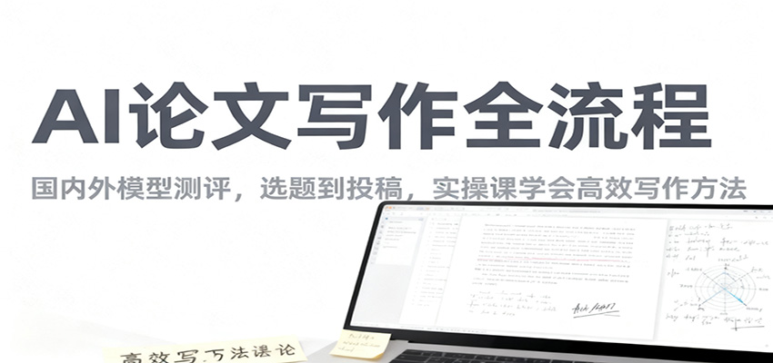 AI论文写作全流程,国内外模型测评,选题到投稿,实操课学高效写作方法-阿权资源社