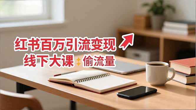 小红书百万引流变现-11月线下大课：分享从0到百万引流路径，手把手教偷流量、拿结果-阿权资源社