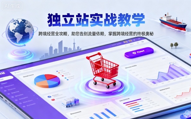独立站实战教学，跨境经营全攻略，助您告别流量依赖，掌握跨境经营的终极奥-阿权资源社
