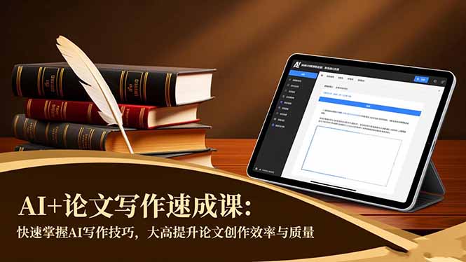 AI+论文写作速成课：快速掌握AI写作技巧，大幅提升论文创作效率与质量-阿权资源社