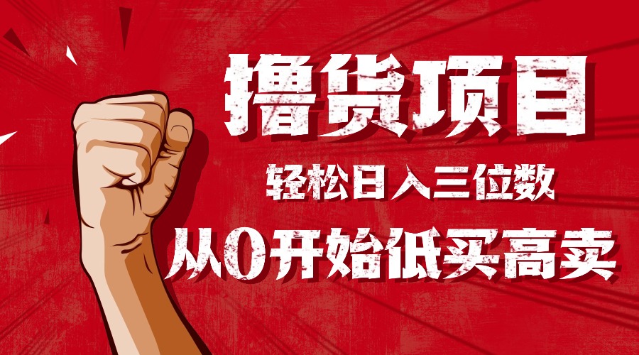 手把手教你撸货，从0开始低买高卖，小白轻松实现日入三位数!!!-阿权资源社