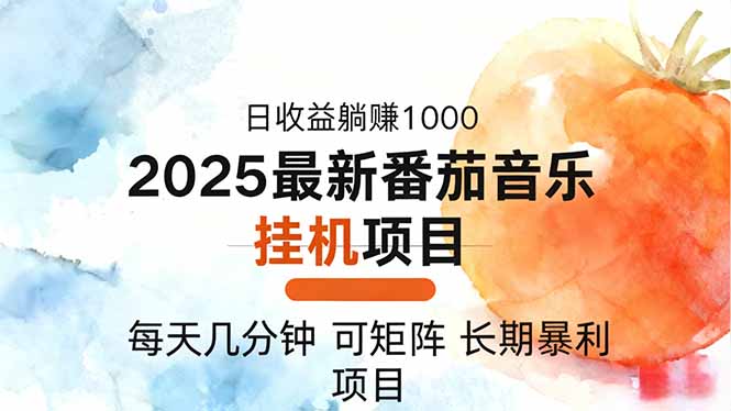 2025年最新番茄音乐人挂机项目，每天几分钟，月入1000＋，可矩阵，一台…-阿权资源社