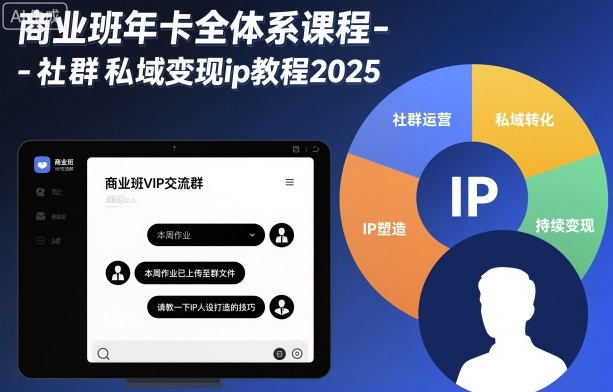 商业班年卡全体系课程-社群私域变现ip教程2025-阿权资源社