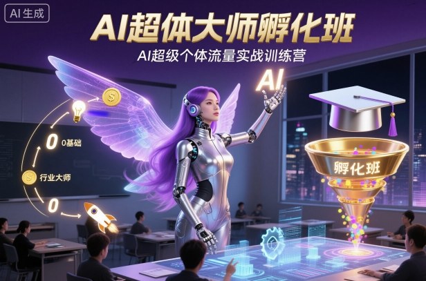 AI超体大师孵化班，AI超级个体流量实战训练营-阿权资源社