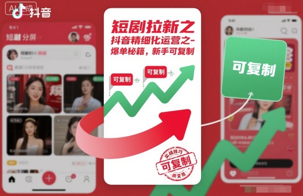 短剧拉新之抖音精细化运营之爆单秘籍，新手可复制-阿权资源社