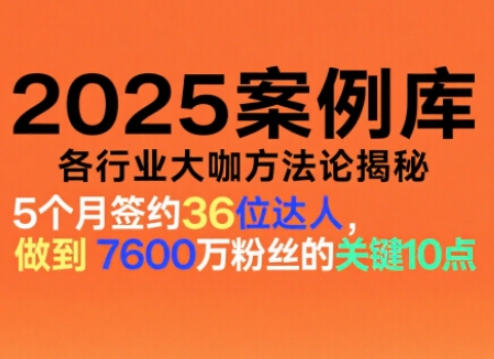 2025案例库，收录各行业大咖的方法论，各行业大咖方法论揭秘-阿权资源社