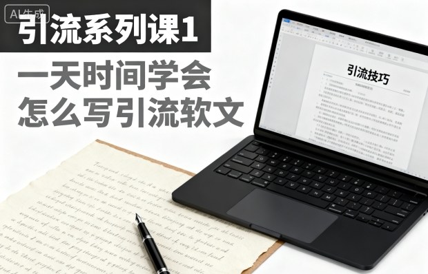 引流系列课1，一天时间学会怎么写引流软文-阿权资源社