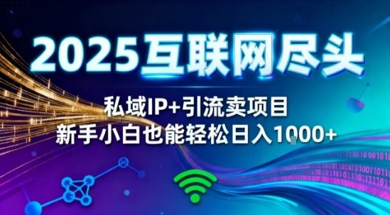 2025网创尽头王炸项目！私域IP+精准引流，新手小白在家躺賺日入1k，零经验也能上手【揭秘】-阿权资源社