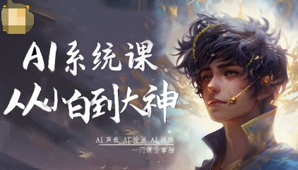 AI系统课程，从小白到大神系统学AI，AI声音-AI绘画-AI视频一门课全掌握-阿权资源社