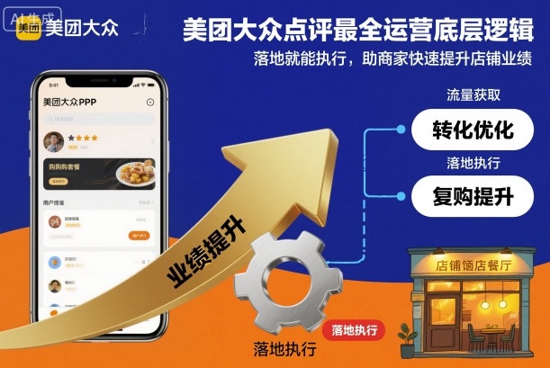 美团大众点评最全运营底层逻辑，落地就能执行，助商家快速提升店铺业绩-阿权资源社