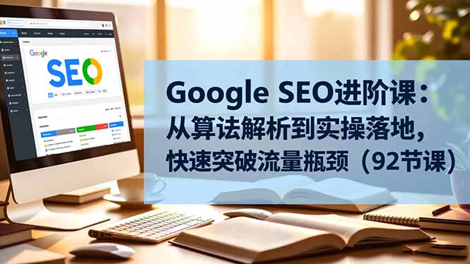 Google SEO进阶课：从算法解析到实操落地，快速突破流量瓶颈(92节课-阿权资源社