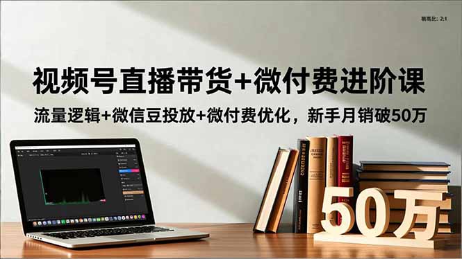 视频号直播带货+微付费进阶课：流量逻辑+微信豆投放+微付费优化，新手月销破50万-阿权资源社
