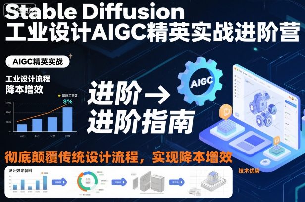 Stable Diffusion工业设计AIGC精英实战进阶营，彻底颠覆传统设计流程，实现降本增效-阿权资源社