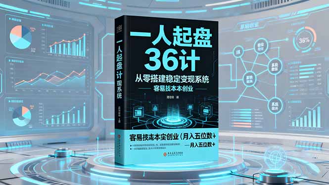 一人起盘36计：从零搭建稳定变现系统，实现低成本创业，月入五位数+-阿权资源社