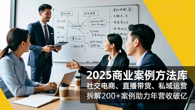 2025商业案例方法库，社交电商、直播带货、私域运营，拆解200+案例助力年营收破亿-阿权资源社