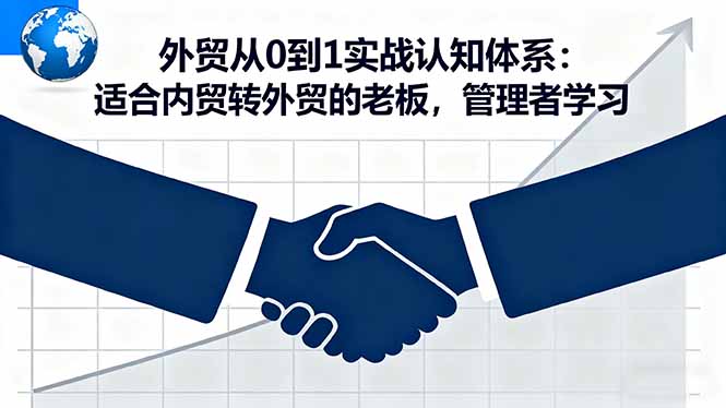 外贸从0到1实战认知体系：适合内贸转外贸的老板，管理者学习-阿权资源社