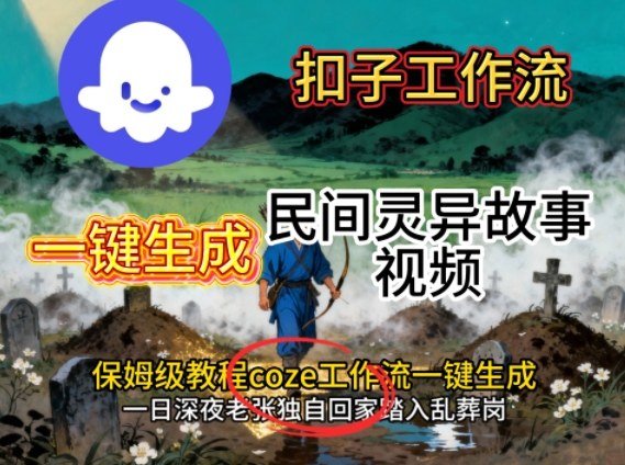 Coze扣子工作流一键生成民间灵异故事视频，保姆级教程搭建教学-阿权资源社