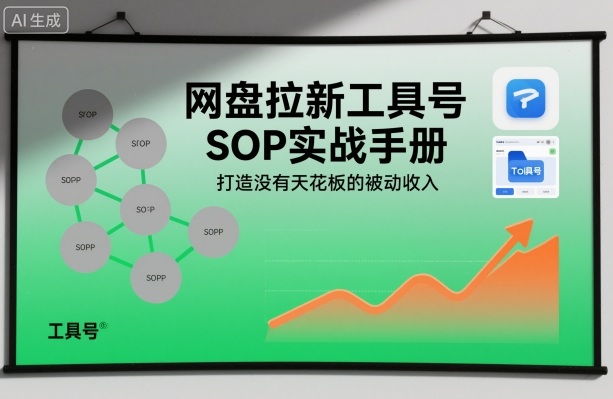网盘拉新工具号SOP实战手册，打造没有天花板的被动收入-阿权资源社
