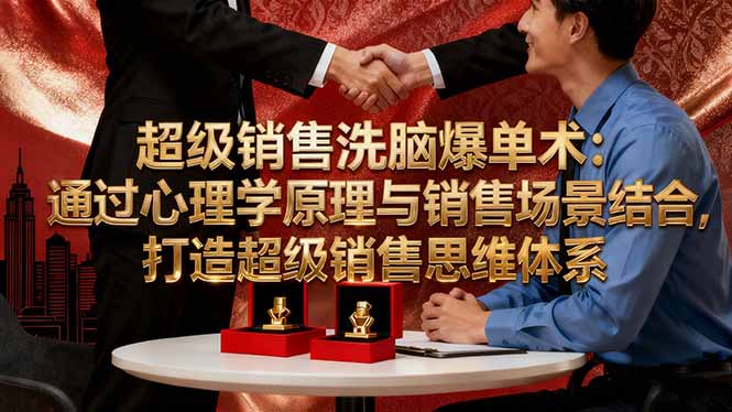 超级销售洗脑爆单术：通过心理学原理与销售场景结合,打造超级销售思维体系-阿权资源社