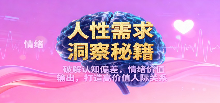 人性需求洞察秘籍，破解认知偏差，情绪价值输出，打造高价值人际关系-阿权资源社