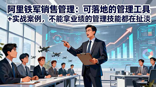 阿里铁军销售管理：可落地的管理工具+实战案例，不能拿业绩的管理都在扯淡-阿权资源社