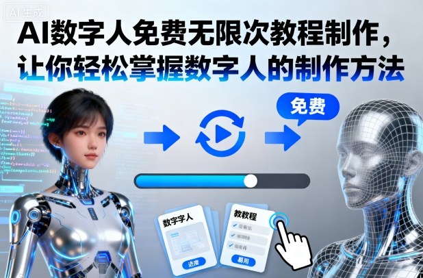 AI数字人免费无限次教程制作，让你轻松掌握数字人的制作方法-阿权资源社