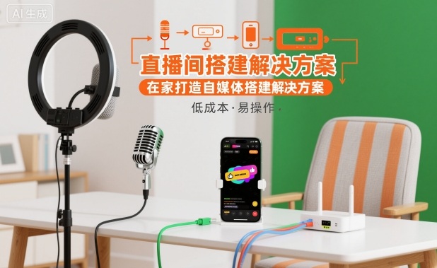 直播间搭建解决方案，在家打造自媒体搭建解决方案-阿权资源社