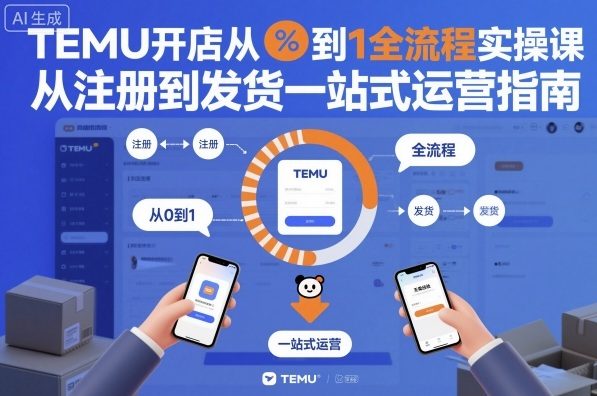 TEMU开店从0到1全流程实操课，从注册到发货一站式运营指南-阿权资源社