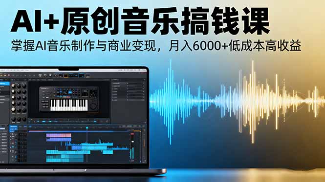 AI+原创音乐搞钱课：掌握AI音乐制作与商业变现，月入6000+低成本高收益-阿权资源社