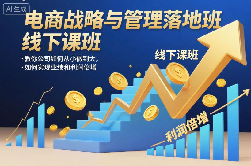 电商战略与管理落地班线下课，教你公司如何从小做到大，如何实现业绩和利润倍增【录音】-阿权资源社
