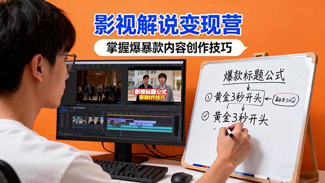 影视解说变现营:通过30+实战案例爆款内容创作技巧,掌握影视解说盈利密码-阿权资源社