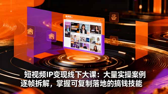 短视频IP变现线下大课：大量实操案例逐帧拆解，掌握可复制落地的搞钱技能-阿权资源社