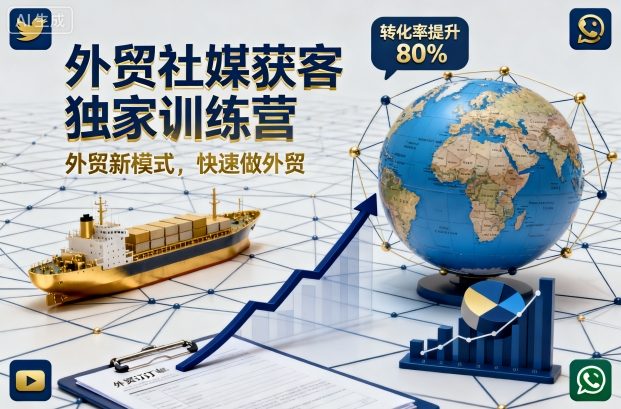 外贸社媒获客独家训练营,外贸新模式,快速做外贸-阿权资源社