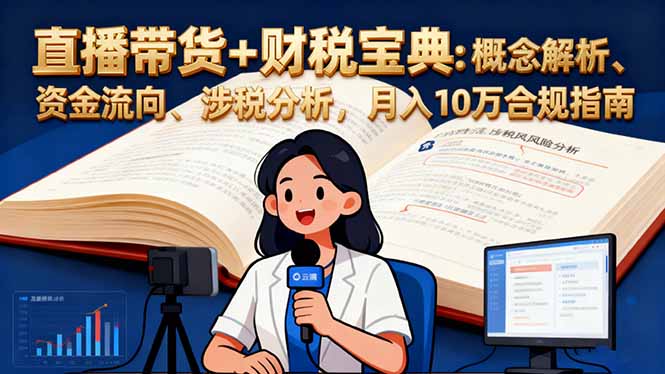 直播带货+财税宝典：概念解析、资金流向、涉税分析，月入10万合规指南-阿权资源社