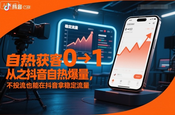 自热获客从0到1之抖音自热爆量，不投流也能在抖音拿稳定流量-阿权资源社