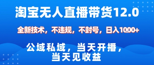 淘宝无人直播12.0，公域私域技术，不封号，不违规布局双十一流量风口，日入1k(独家技术)【揭秘】-阿权资源社