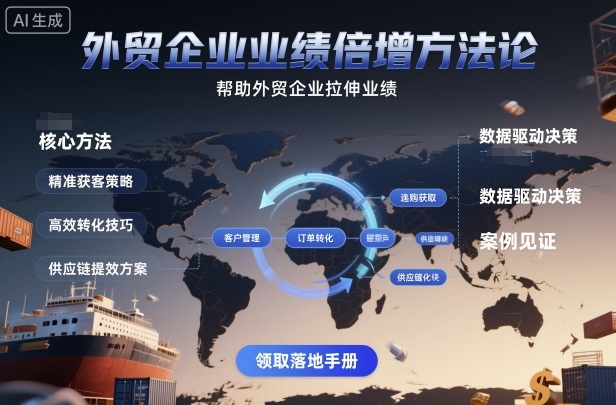 外贸企业业绩倍增方法论，帮助外贸企业拉伸业绩-阿权资源社