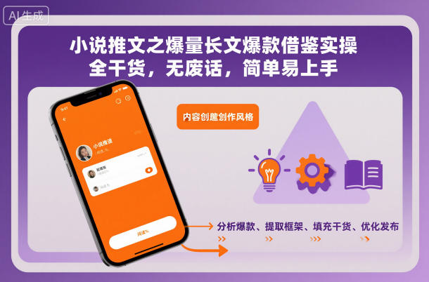 小说推文之爆量长文爆款借鉴实操，全干货，无废话，简单易上手-阿权资源社