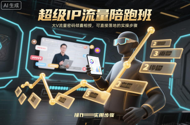 超级IP流量陪跑班，大V流量密码倾囊相授，可直接落地的实操步骤-阿权资源社